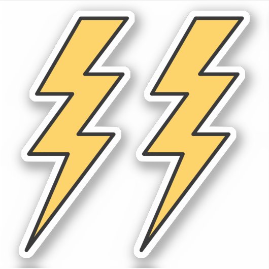 Sticker Éclair jaune (Devant)