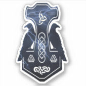 Sticker Éclair marteau de Thor (Devant)