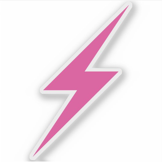 Sticker Éclair rose de féminisme (Devant)