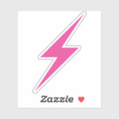Sticker Éclair rose de féminisme (Feuille)