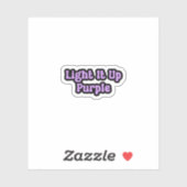 Sticker Éclairer la conscience de l'épilepsie violette (Feuille)