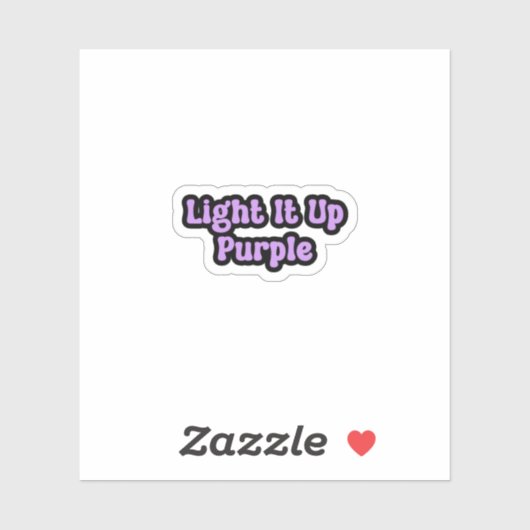 Sticker Éclairer la conscience de l'épilepsie violette (Feuille)