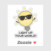 Sticker Éclairer Votre Monde Amusant Puce Positive (Feuille)