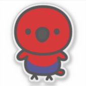 Sticker Eclectus Parrot / Female (Devant)