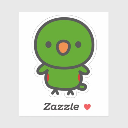 Sticker Eclectus Parrot / Male (Feuille)