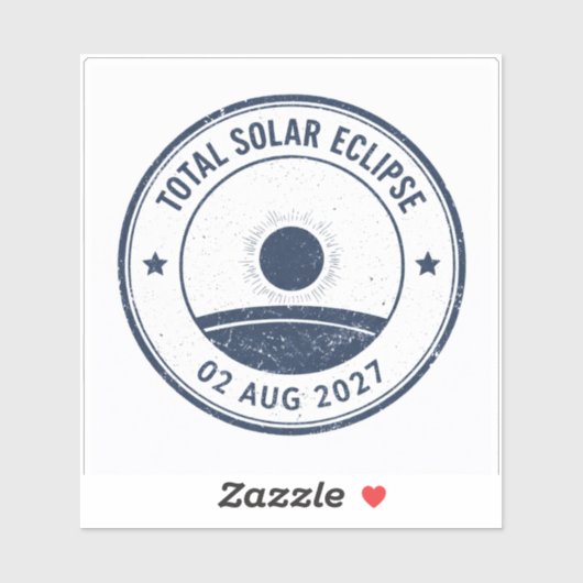 Sticker Éclipse solaire du 2 août 2027 (Feuille)