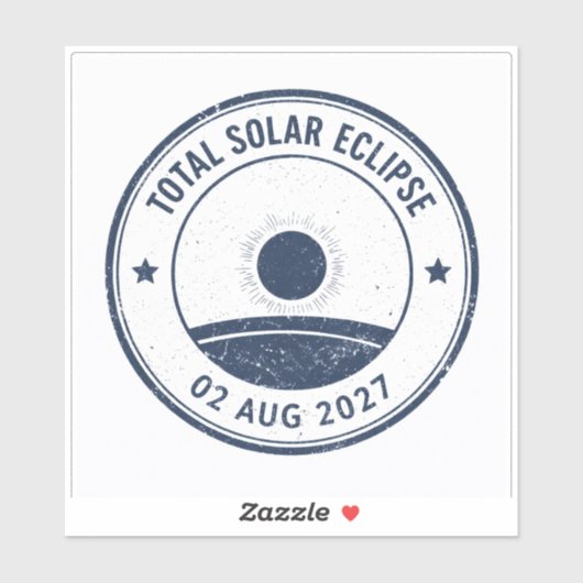 Sticker Éclipse solaire du 2 août 2027 (Feuille)