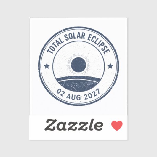 Sticker Éclipse solaire du 2 août 2027 (Feuille)
