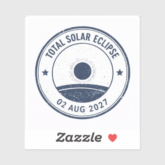 Sticker Éclipse solaire du 2 août 2027 (Feuille)