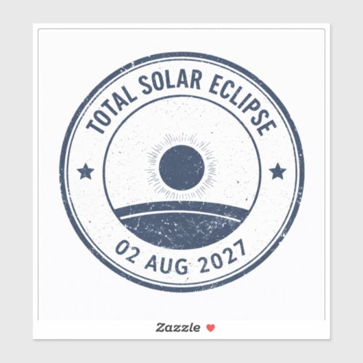 Sticker Éclipse solaire du 2 août 2027 (Feuille)