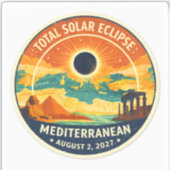 Sticker Éclipse solaire méditerranéenne de 2027 (Recto)
