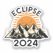 Sticker Éclipse solaire totale 2024 (Recto)