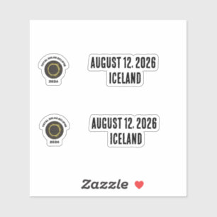 Sticker Éclipse solaire totale 2026 Totalité Vinyle person