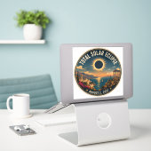 Sticker Éclipse solaire totale 2027 (Ordinateur portable sur le bureau)