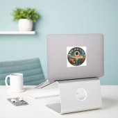 Sticker Éclipse solaire totale 2027  (Ordinateur portable sur le bureau)