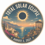 Sticker Éclipse solaire totale 2027 (Recto)