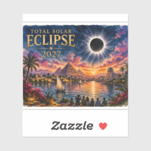 Sticker Éclipse solaire totale de 2027 en Égypte