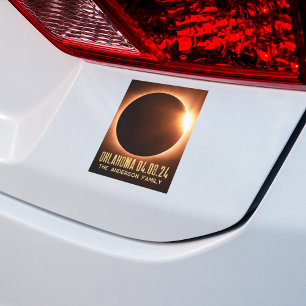 Sticker Éclipse solaire totale Oklahoma 2024 Personnalisée