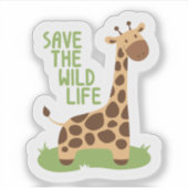 Sticker Éco-Personnalisé Sauvez La Faune (Devant)