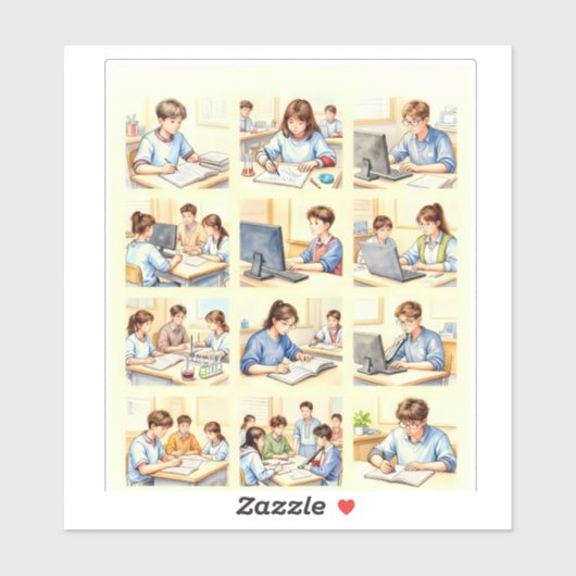 Sticker École Curious Minds (Feuille)