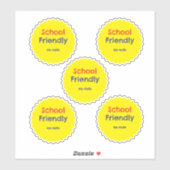 Sticker École Friendly No Nuts Allergen (Feuille)