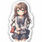 Sticker École japonaise d'Anime (Recto)