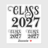 Sticker École moderne, classe de l'année, ensemble de 3 (Feuille)