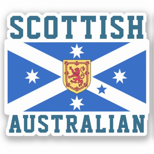 Sticker Écossais Australien (drapeau du patrimoine) (Recto)