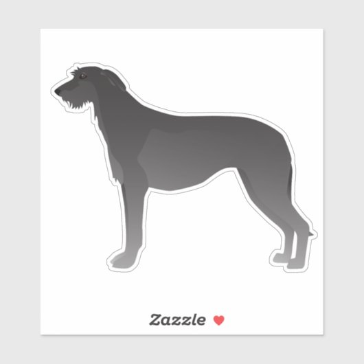 Sticker Ecosse Deerhound Chien race Vue latérale Silhouett (Feuille)