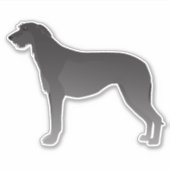 Sticker Ecosse Deerhound Chien race Vue latérale Silhouett (Devant)