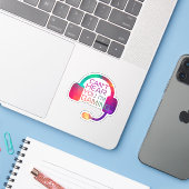 Sticker Écouteurs de jeu pour les joueurs (Ordinateur portable avec iPhone)