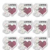 Sticker Écoutez votre coeur (Devant)