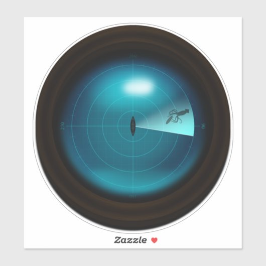 Sticker Écran d'affichage Sonar Ship Steampunk Giant Squid (Feuille)