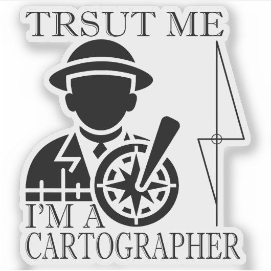 Sticker Écran géospatial/Surveyeur (Devant)