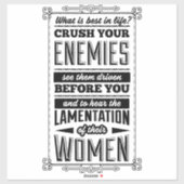 Sticker Écrasez vos ennemis (Feuille)