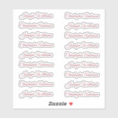 Sticker Écriture Classique 18 Noms d'Invités - Rose Gold (Feuille)