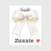 Sticker Écriture de nom de crème beige (Feuille)
