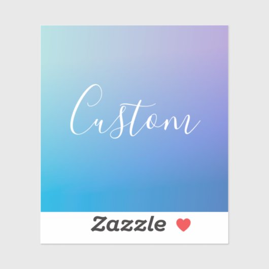 Sticker Écriture de script modifiable moderne | Ombre colo (Feuille)