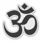 Sticker Écriture de symbole Om en script Sanskrit (Devant)