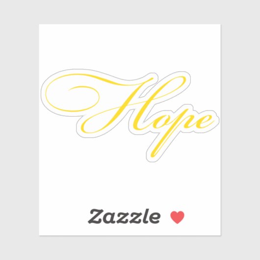 Sticker Écriture dorée espérance (Feuille)