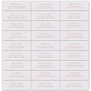 Sticker Écriture élégante en or sur noms et adresses de co