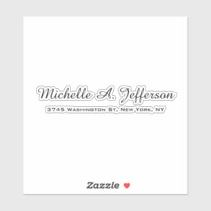 Sticker Écriture manuscrite classique Blanc tendance créat
