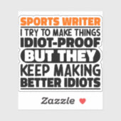 Sticker Écrivain Sportif J'Essaie De Faire Des Choses Drôl (Feuille)