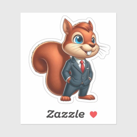 Sticker écureuil, animaux de patron (Feuille)