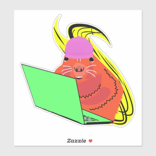 Sticker Écureuil coquin #106 (Feuille)