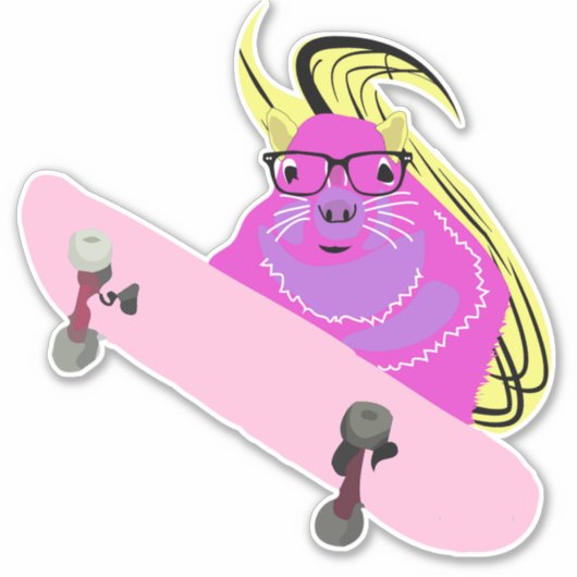 Sticker Écureuil coquin #116 (Devant)