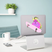 Sticker Écureuil coquin #116 (Ordinateur portable sur le bureau)