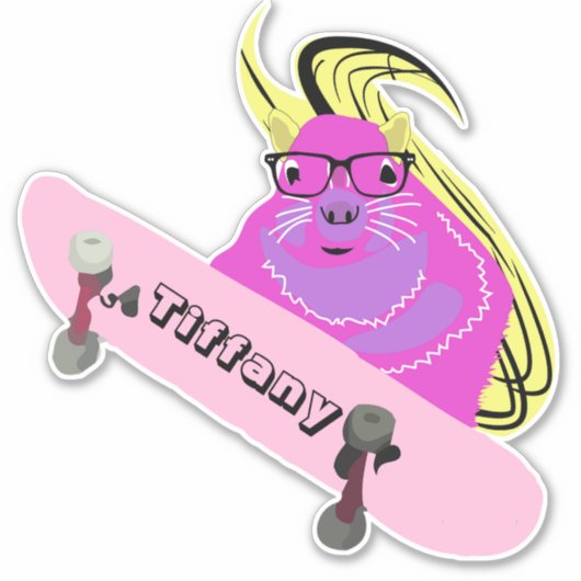 Sticker Écureuil coquin #116 Nom des filles (Devant)