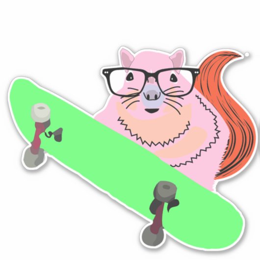 Sticker Écureuil coquin #149 (Devant)