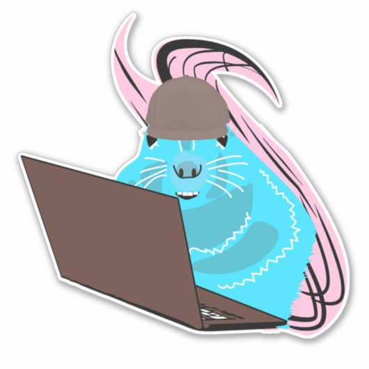 Sticker Écureuil coquin #154 (Devant)